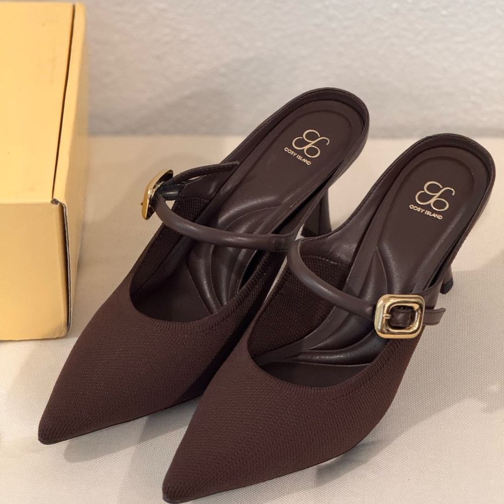 GraceLithe Pointed Toe Heeled Mules